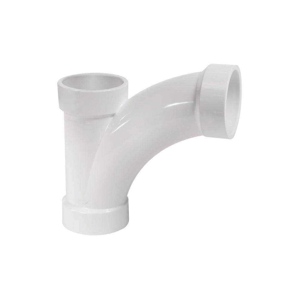 VPC 4 in. PVC DWV All Hub Long-Radius Combination Tee-Wye Fitting