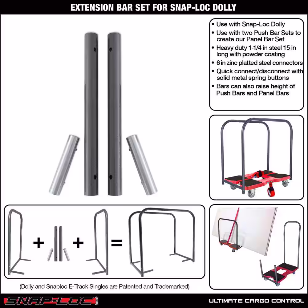 SNAP-LOC Extension Bar Set for Dolly