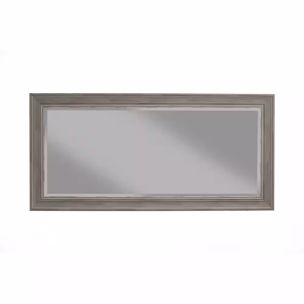 Martin Svensson Home Oversized Grey Plastic Beveled Glass Full-Length Farmhouse Mirror (65 in. H X 31 in. W)