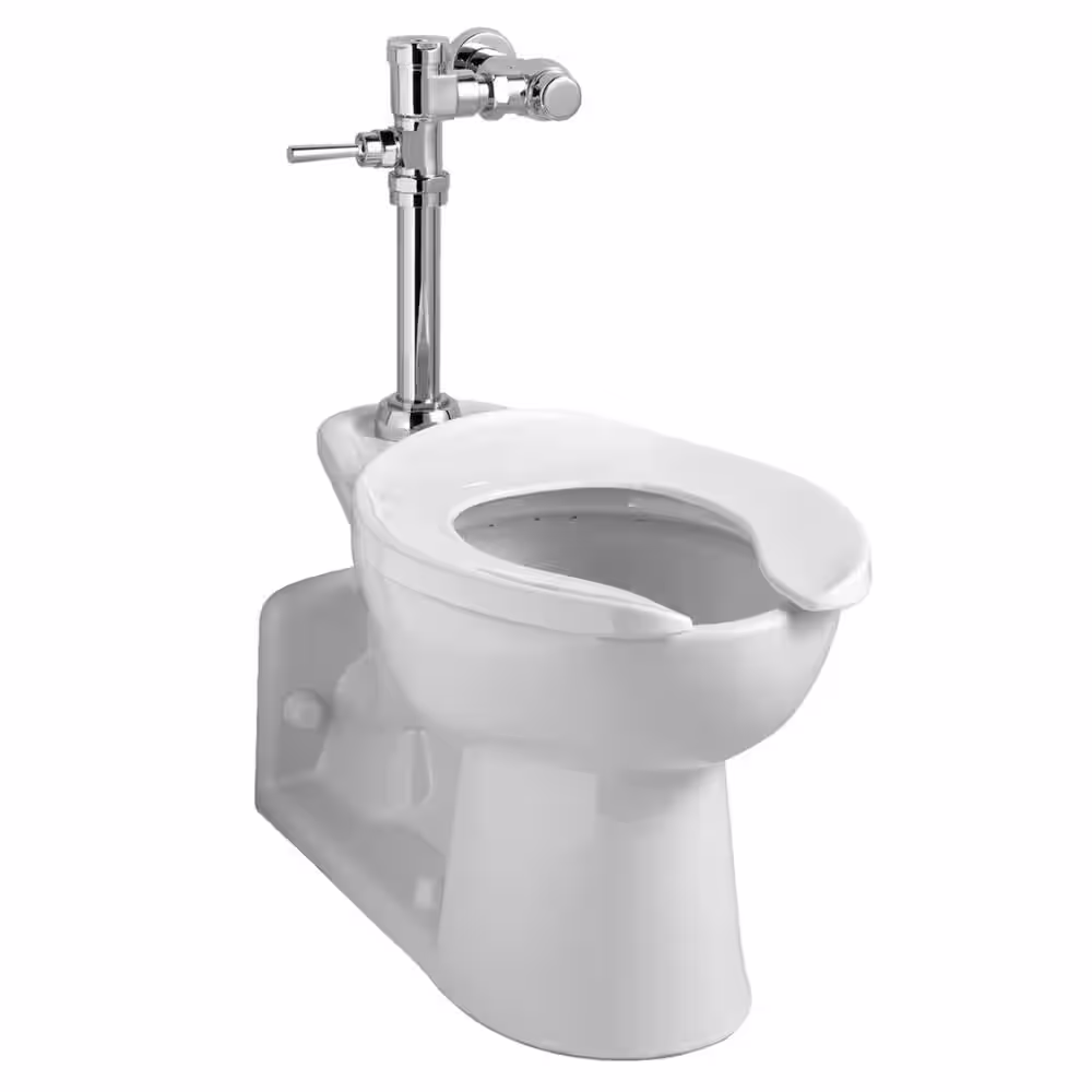 American Standard Ultima Manual 1.6 GPF Exposed Flushometer for 1-1/2 in. Top Spud Commercial Toilet Bowl