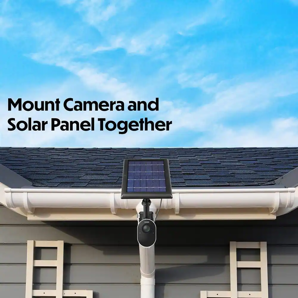 Wasserstein 2-in-1 Universal Pole Mount for Wyze, Blink, Ring, Arlo, Eufy Camera and Solar Panel (Black)
