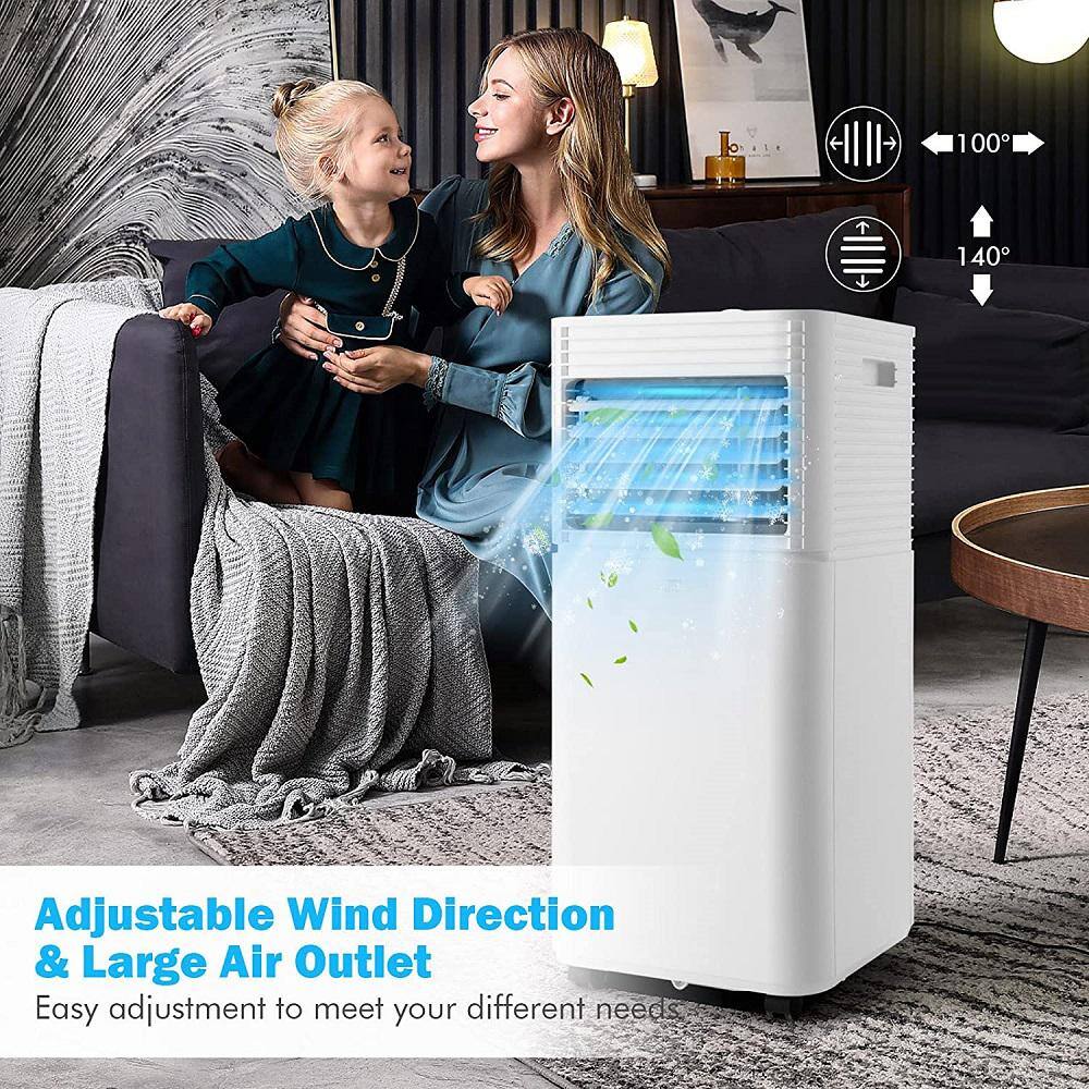 Gymax 3-in-1 Air Conditioner Dehumidifier Portable Air Cooler with Remote Control & Casters White