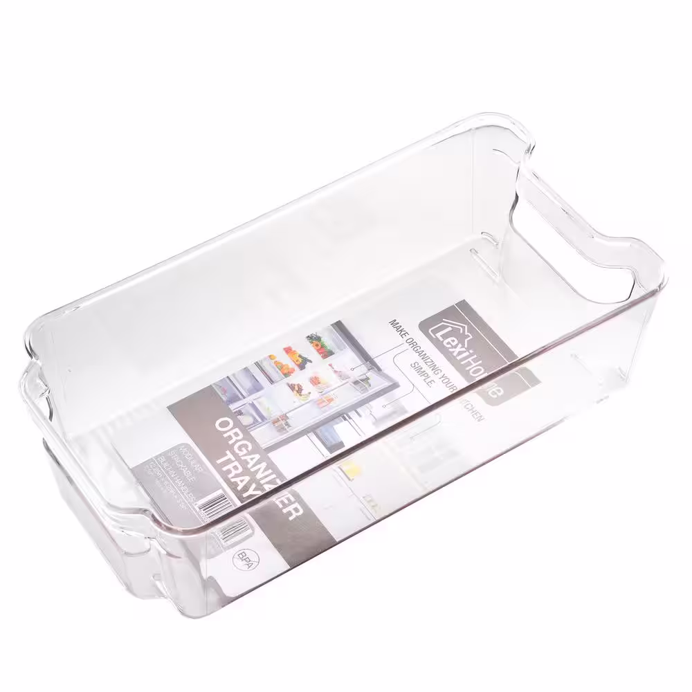 None 12.25 in. Acrylic Food Storage Container Kitchen Organizer 2-Pack