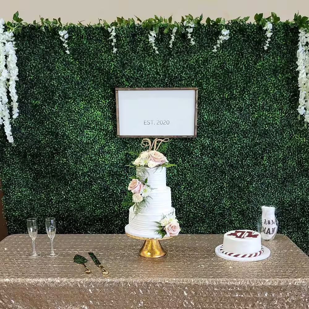 LHY 12- Piece 20 in. x 20 in. Artificial Boxwood Panels, Grass Wall Faux Boxwood Hedge Wall Panel Green Grass Backdrop Wall