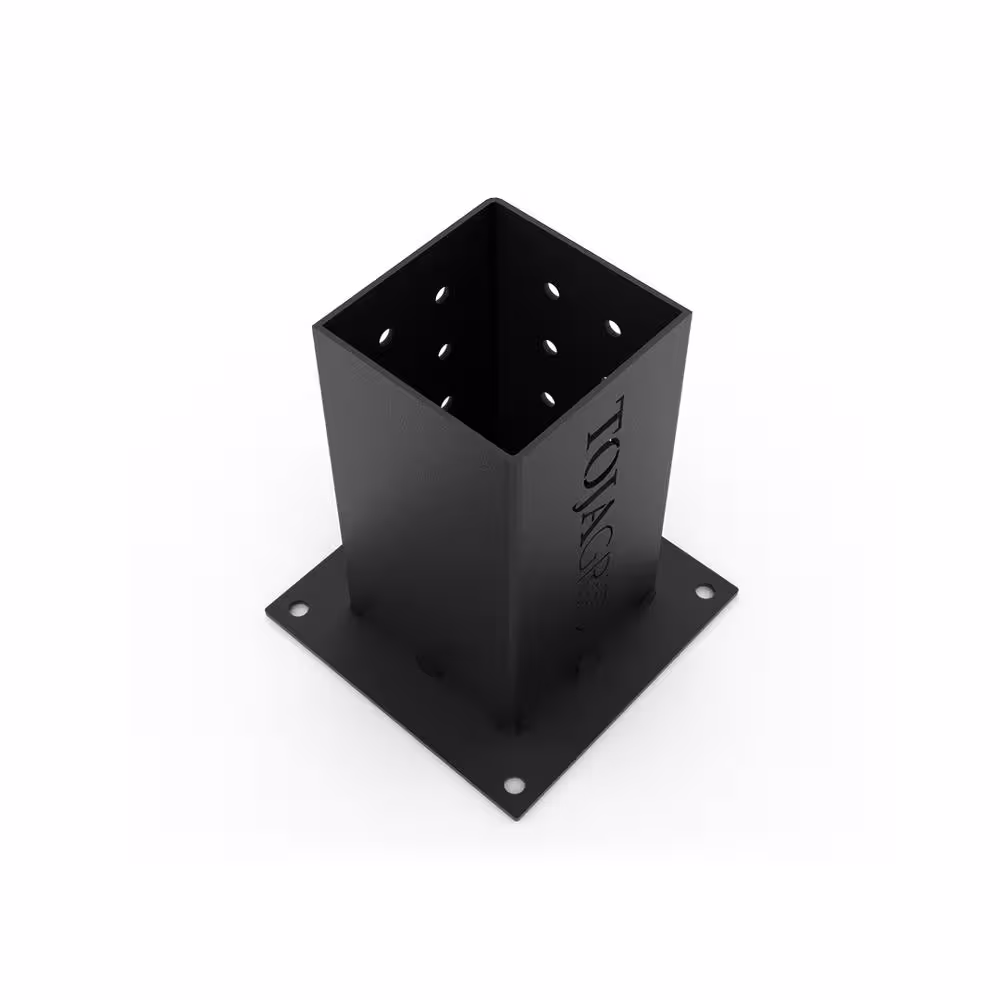 TOJA GRID Solo Pergola Post Base and Wall Mount Bracket for 4x4 Wood Posts (4-Pack)