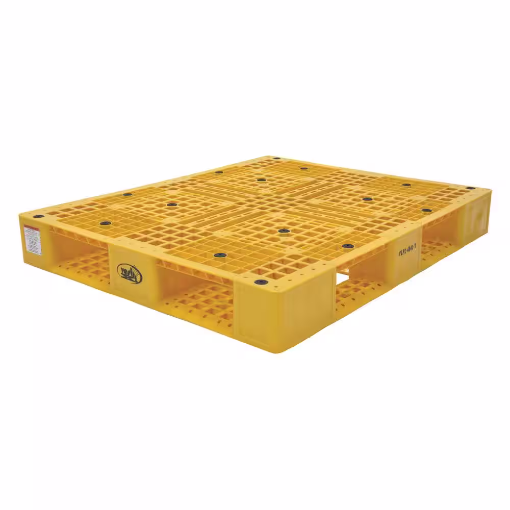 Vestil 48 in. x 40 in. x 6 in. Yellow Plastic Pallet/Skid