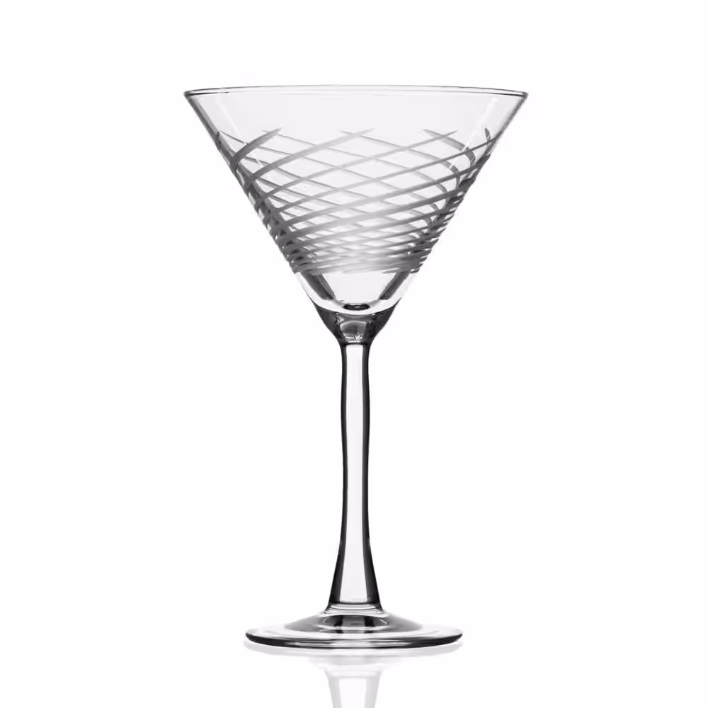 Rolf Glass Cyclone 10 fl. oz. Martini Glasses Set (Set of 4)