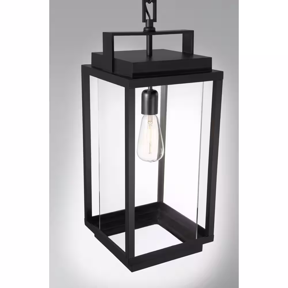 GLUCKSTEINELEMENTS Rockwell 1-Light Black Outdoor Pendant
