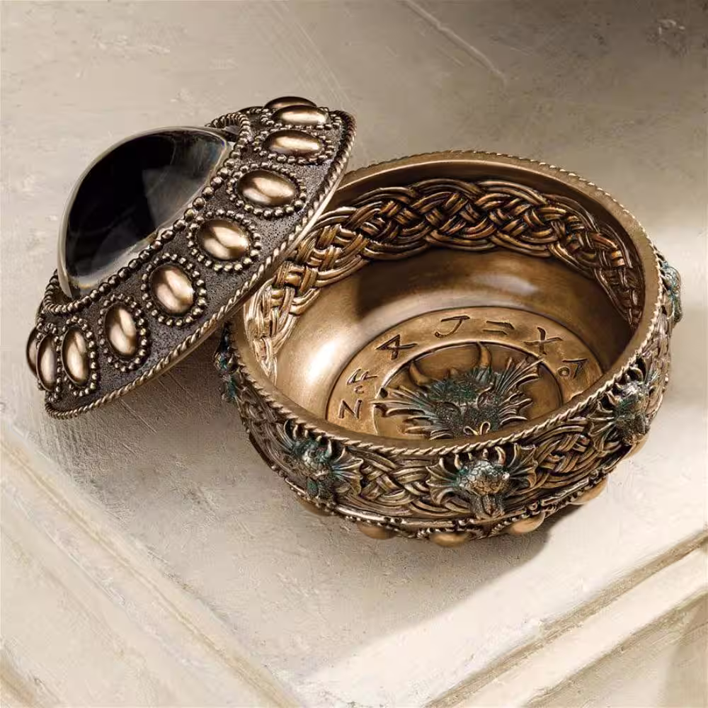 Design Toscano 4 in. H Multi-Color the Eye of the Dragon Mystical Poly-Resin Safe Box