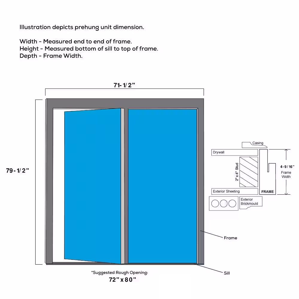 MMI Door TRUfit 69 in. x 77 in. Full Lite Primed Steel Stationary Patio Glass Door Panel with Screen