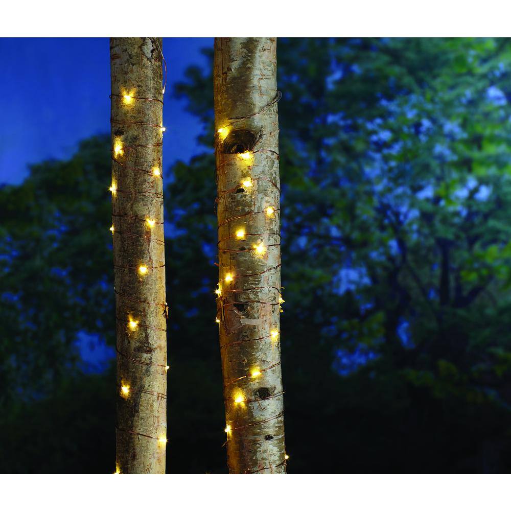 Hampton Bay Outdoor/Indoor 16 ft. Battery Powered Micro LED Copper Wire Fairy String Light (3-Pack)