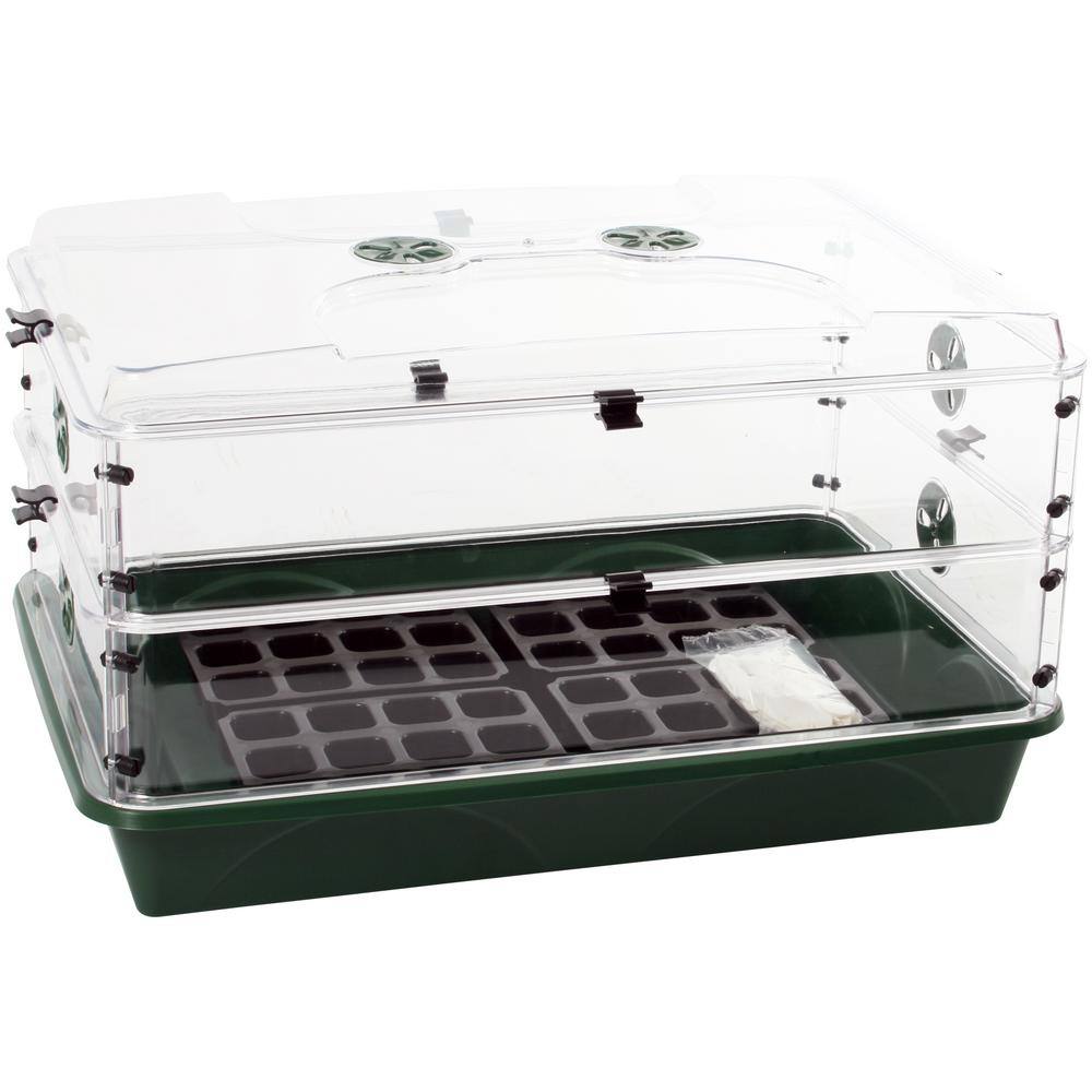EarlyGrow Large Domed Propagator with 2 Height Extenders and Seedling Trays