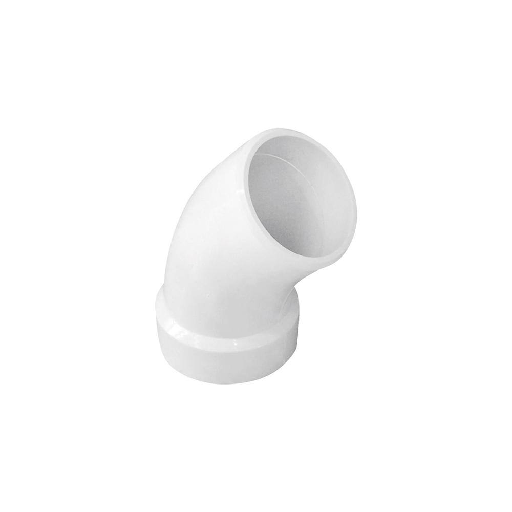 VPC 1-1/2 in. PVC DWV 45-Degree SPG x Hub Street Elbow Fitting