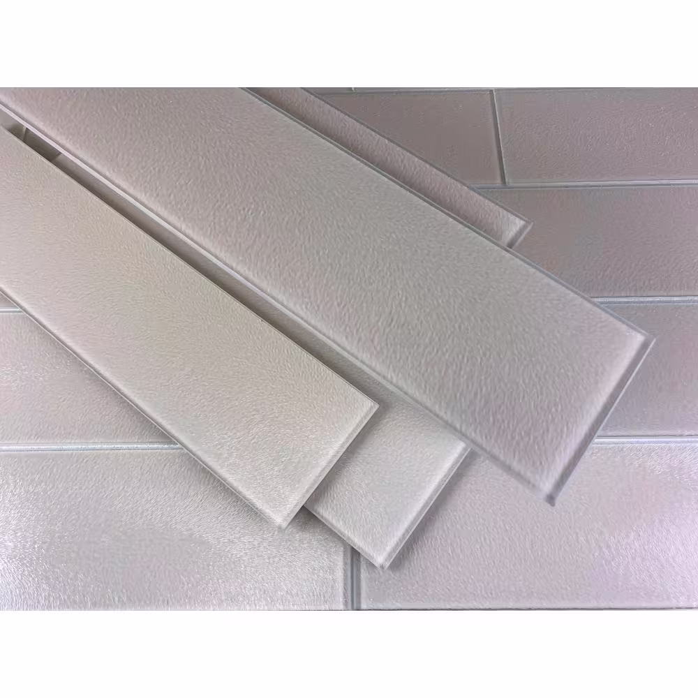 ABOLOS Italian Design Styles Beige Large Format Subway 4 in. x 16 in. in. Textured Glass Decorative Tile (8 sq. ft./Case)