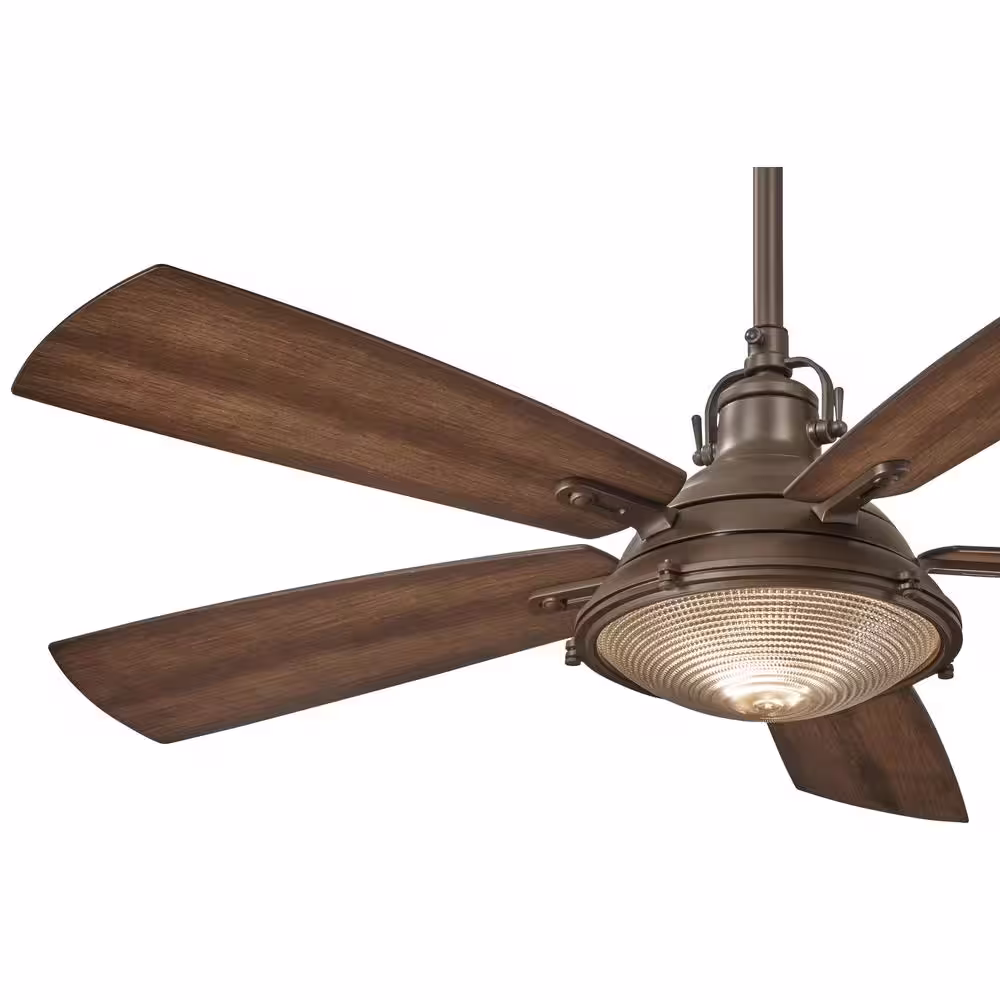 MINKA-AIRE Groton 56 in. Integrated LED Indoor/Outdoor Oil Rubbed Bronze Ceiling Fan with Light and Remote Control
