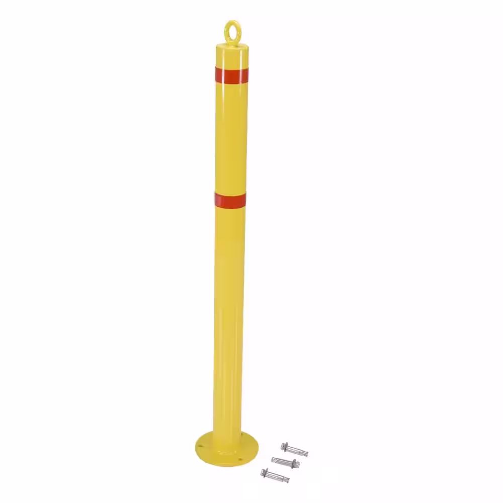 Vestil 36 in. x 2.5 in. Dia Yellow Steel Bollard