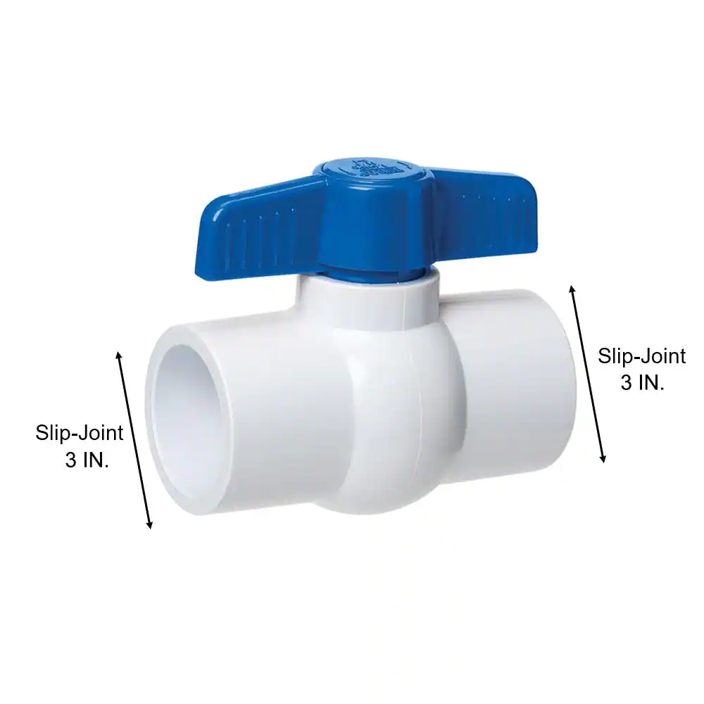 HOMEWERKS 3 in. Solvent x 3 in. Solvent Schedule 40 PVC Ball Valve