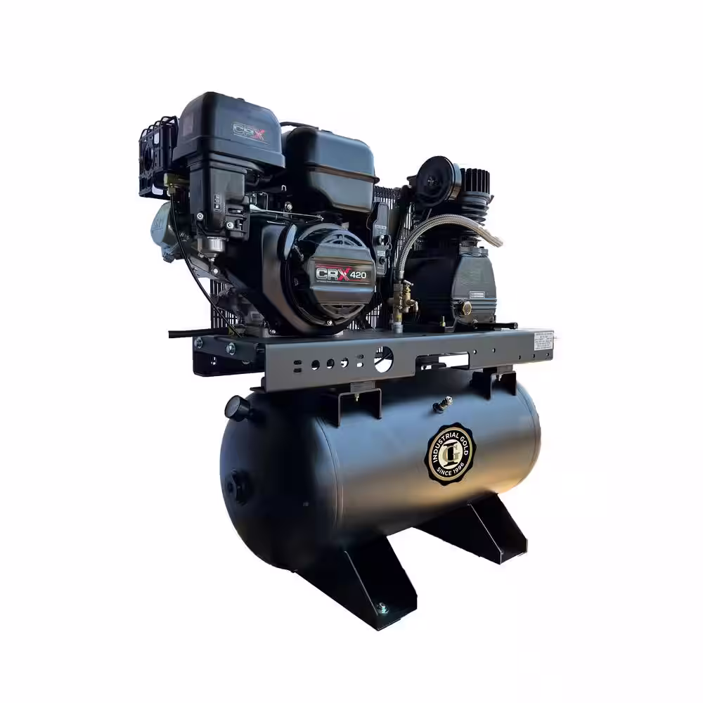 None 30 Gal. 14 HP CRX Portable Low RPM 175 Psi Gas-Powered Electric Air Compressor with Quiet Operation