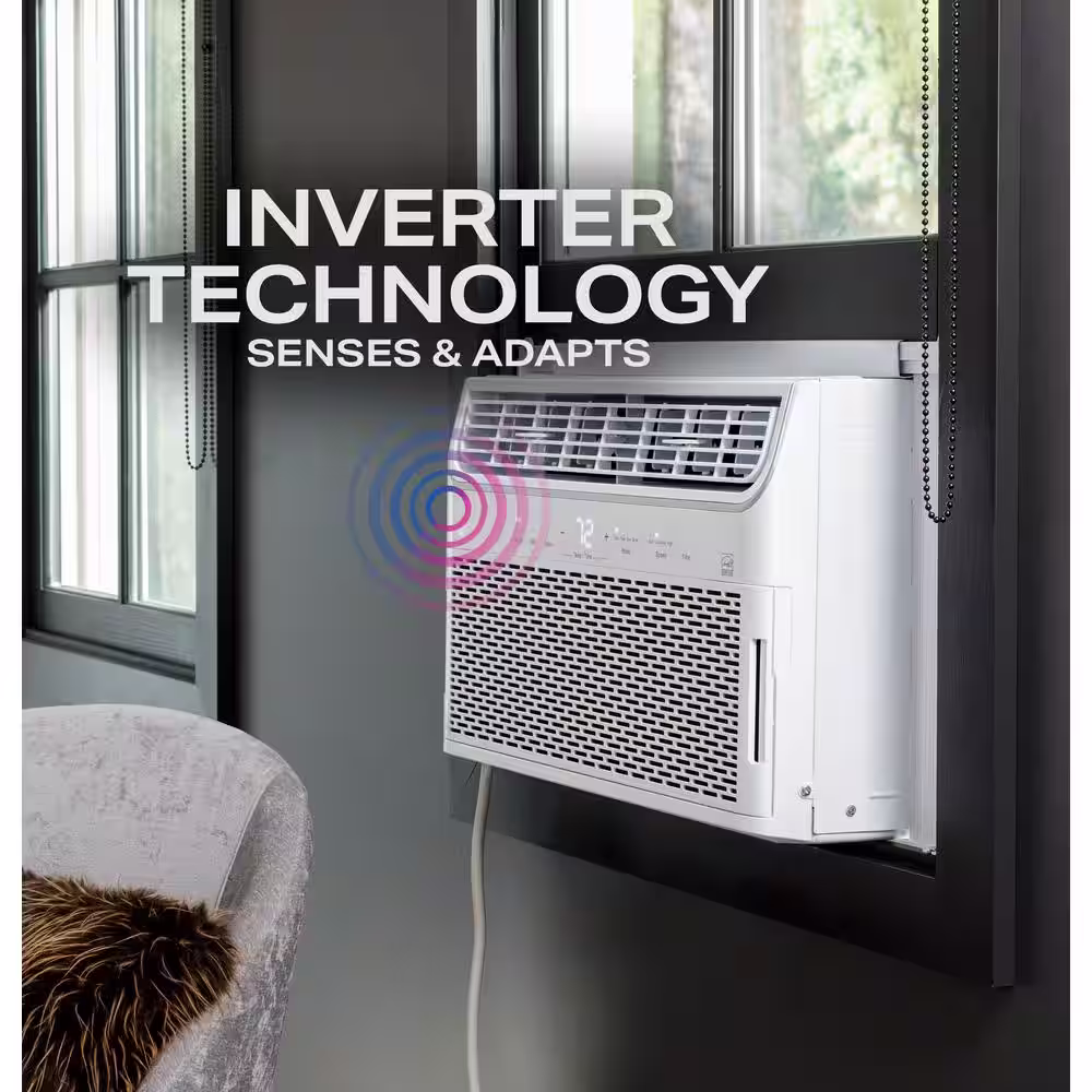 GE Profile 13,500 BTU 115-Volt Inverter Ultra Quiet Window Air Conditioner for 700 sq. ft. Rooms with WiFi and Remote in White