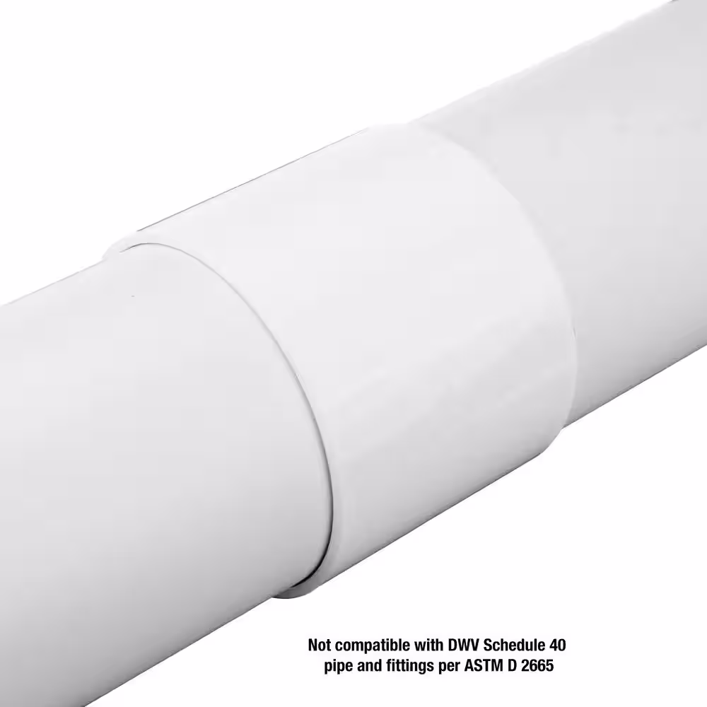 NDS 4 in. Hub X Hub PVC S&D Coupling