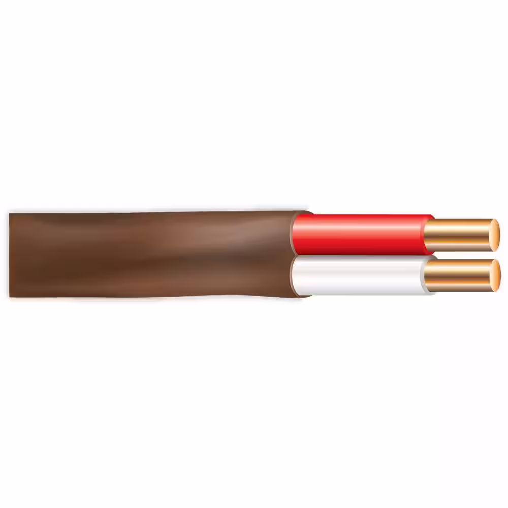 None 100 ft. 18/2 Brown Solid Copper CL2R Thermostat Wire