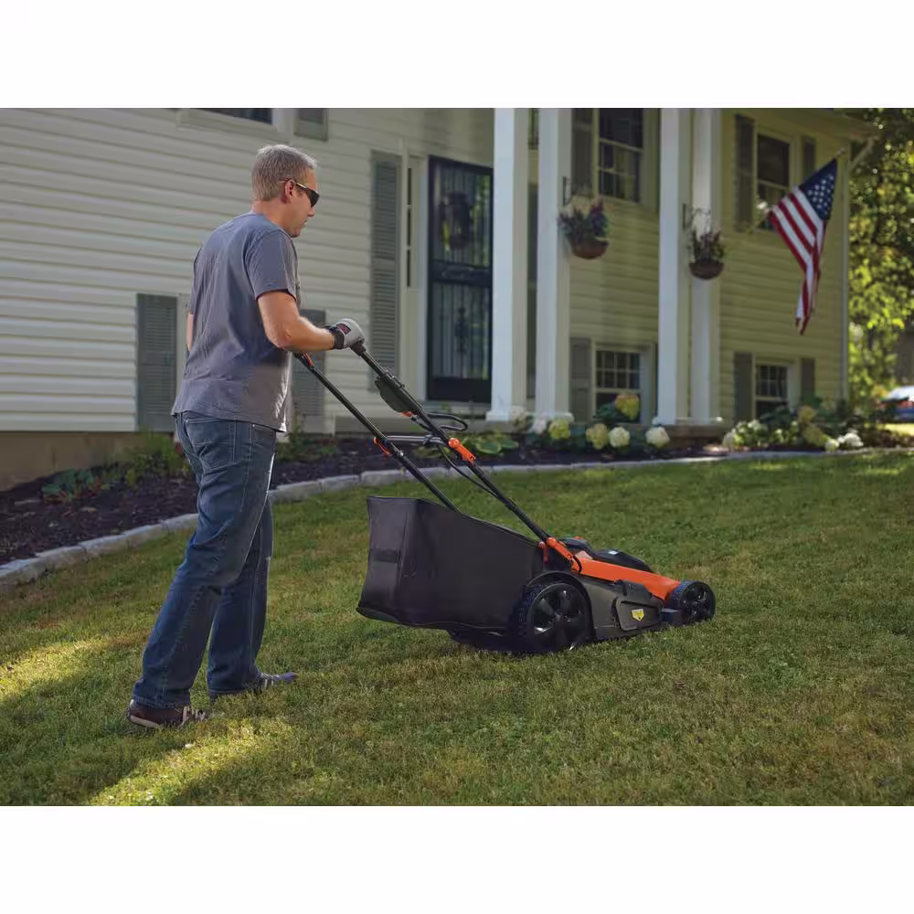 BLACK+DECKER 40V MAX 20 in. Battery Powered Walk Behind Push Lawn Mower with (2) 2Ah Batteries & Charger