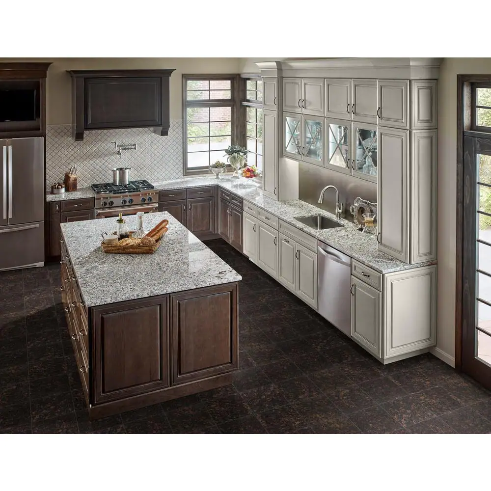 MSI Victorian Brown 12 in. x 12 in. Polished Granite Stone Look Floor and Wall Tile (10 sq. ft./Case)