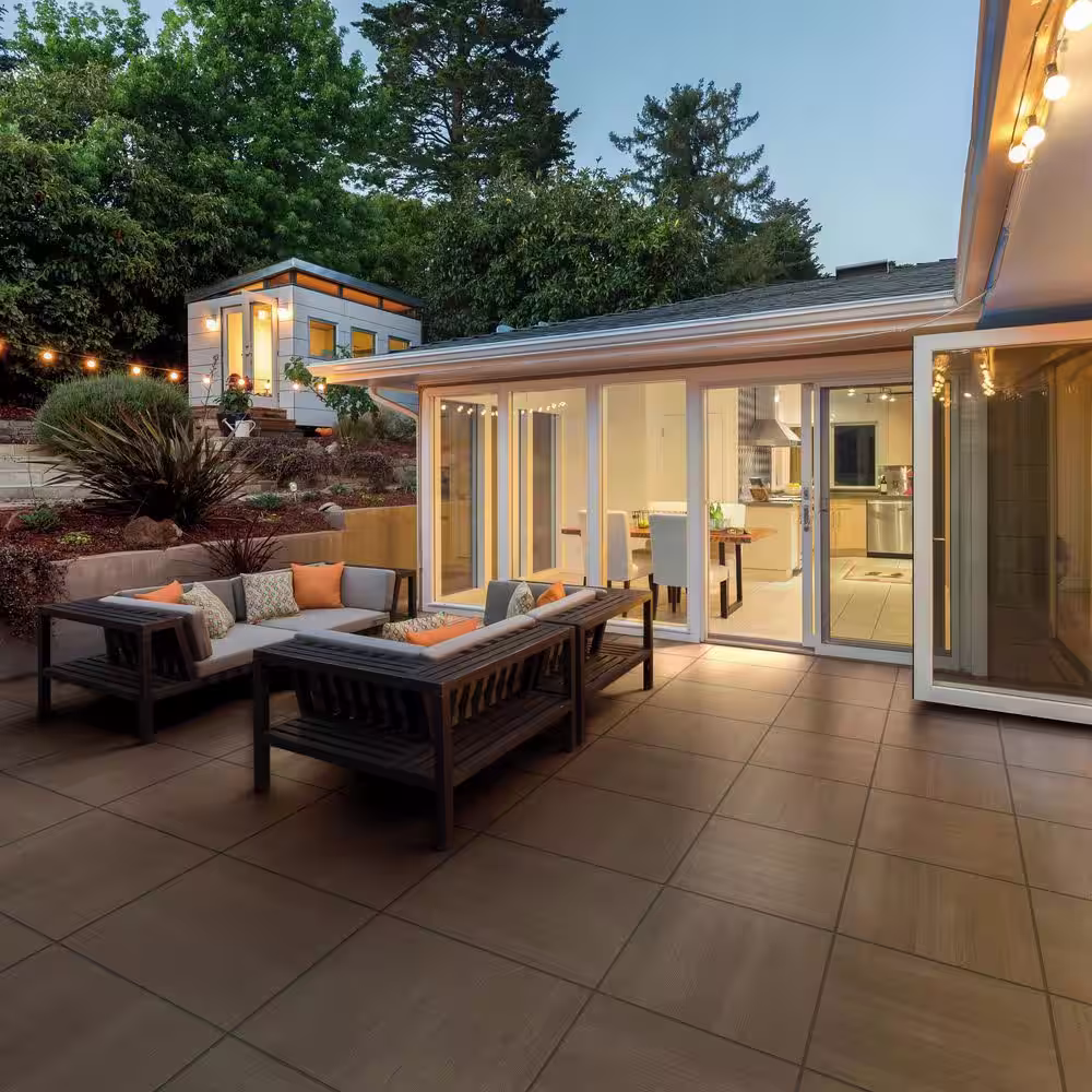 Corso Italia Sample - Foresta Brown 8 in. x 8 in. x 0.75 in. Porcelain Paver