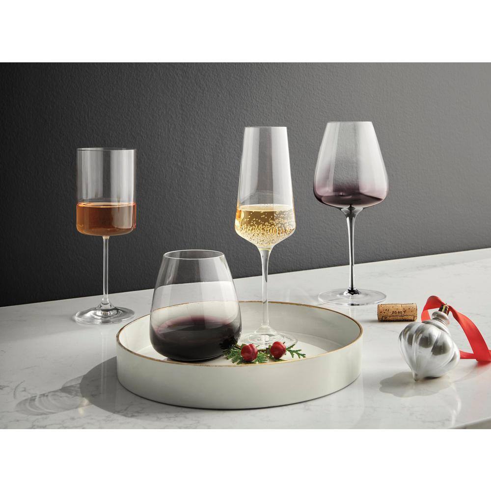 JoyJolt 26.8 oz. Black Swan Red Wine Glasses (Set of 2)