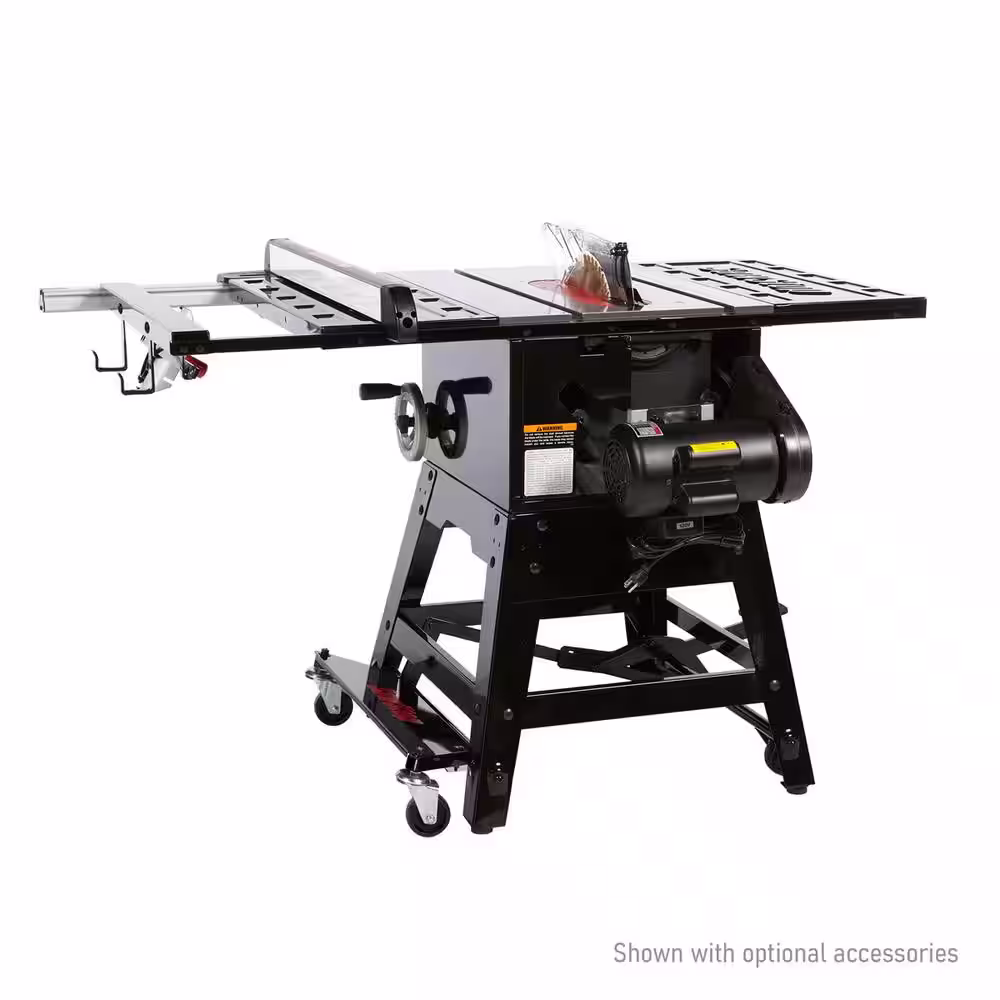 SawStop Assembly 1.75 HP Contractor Saw with 30 in. Aluminum Extrusion Fence and Rail Kit