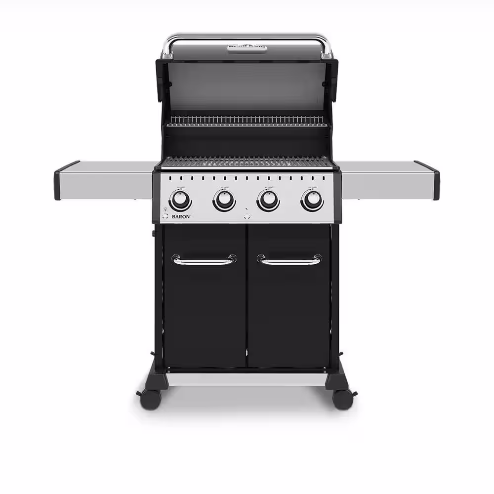 Broil King Baron 420 Pro 4-Burner Natural Gas Grill in Black