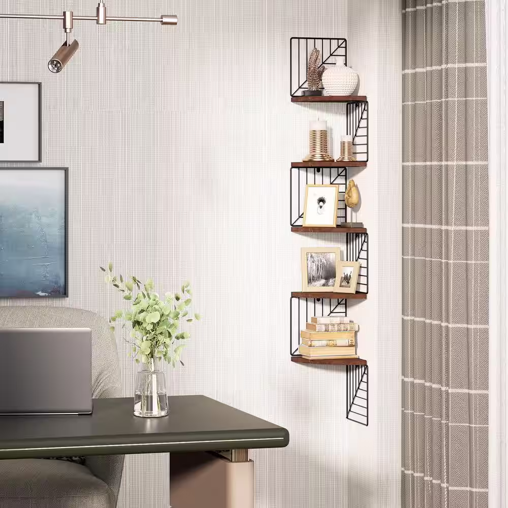 Unbranded 5-Tier Decorative Floating Corner Wall Shelves