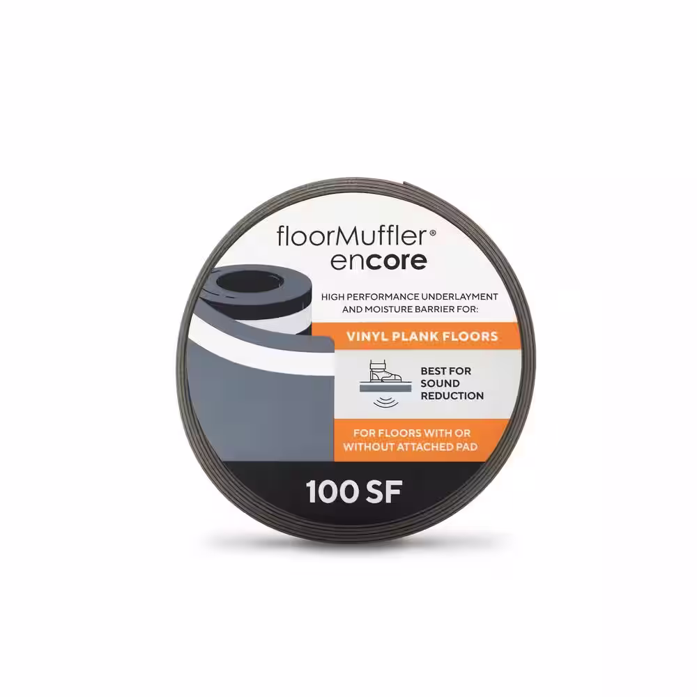 FloorMuffler 100 sq. ft. 4 ft. x 25 ft. x 0.04 in. Premium Underlayment for Vinyl Plank Flooring