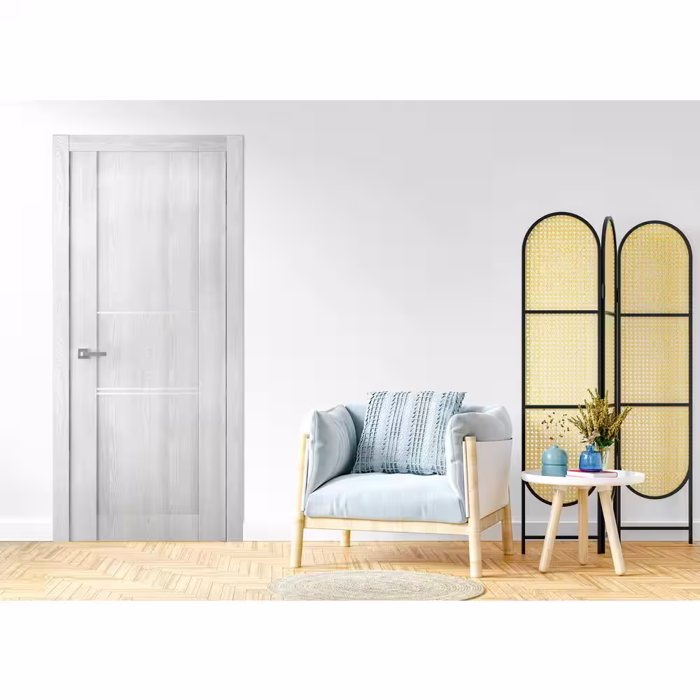 Belldinni Vona 36 in. x 80 in. Right-Handed Solid Core Ribeira Ash Textured Wood Single Prehung Interior Door