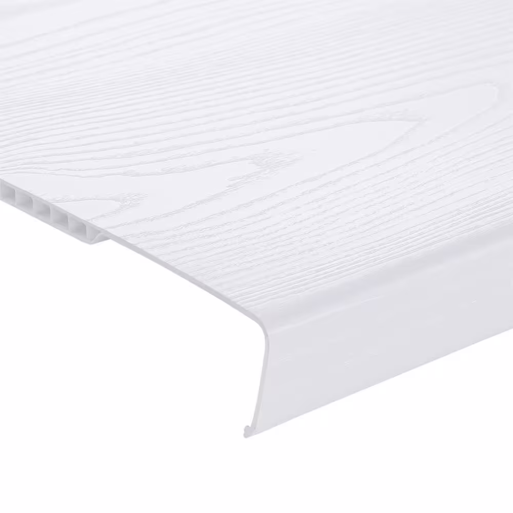 Everbilt 4 ft. x 12 in. Decorative Shelf Cover - White