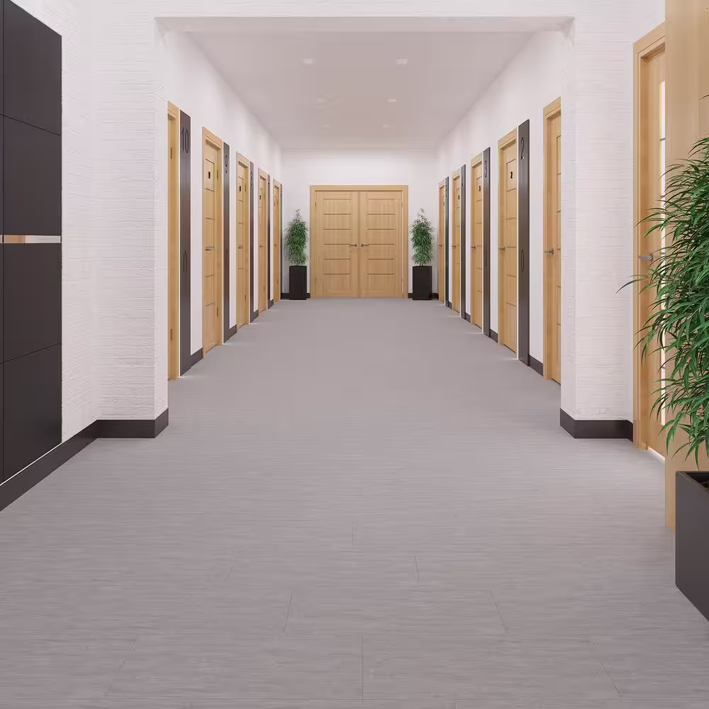 Lucida Surfaces PresCore Glacier 12 MIL x 12 in. W x 24 in. L Glue Down Waterproof Luxury Vinyl Plank Flooring (36 sqft/case)