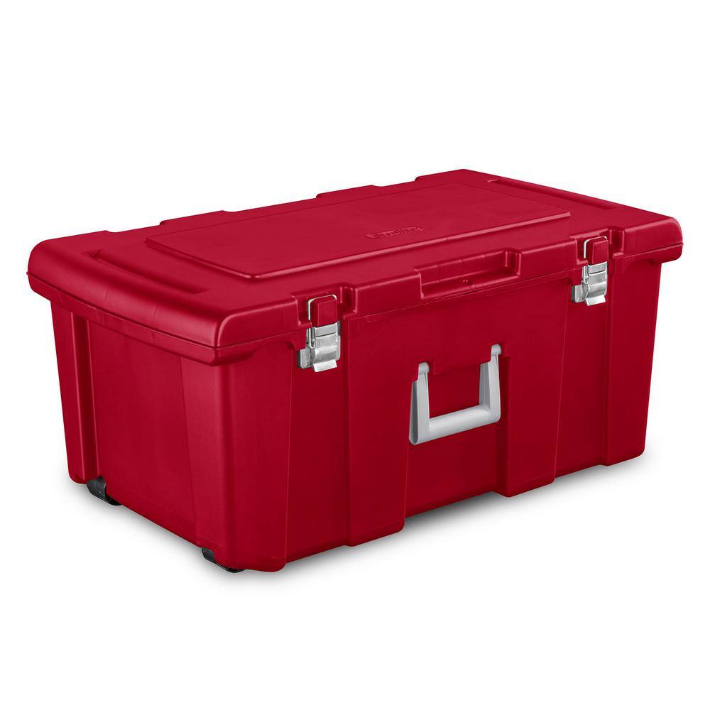 Sterilite 23-Gal. Footlocker Toolbox Container w/Wheels 3 Pack