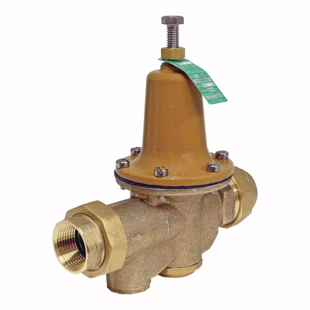 Watts 1 in. Double Union Lead-Free Brass Water Pressure Reducing Valve