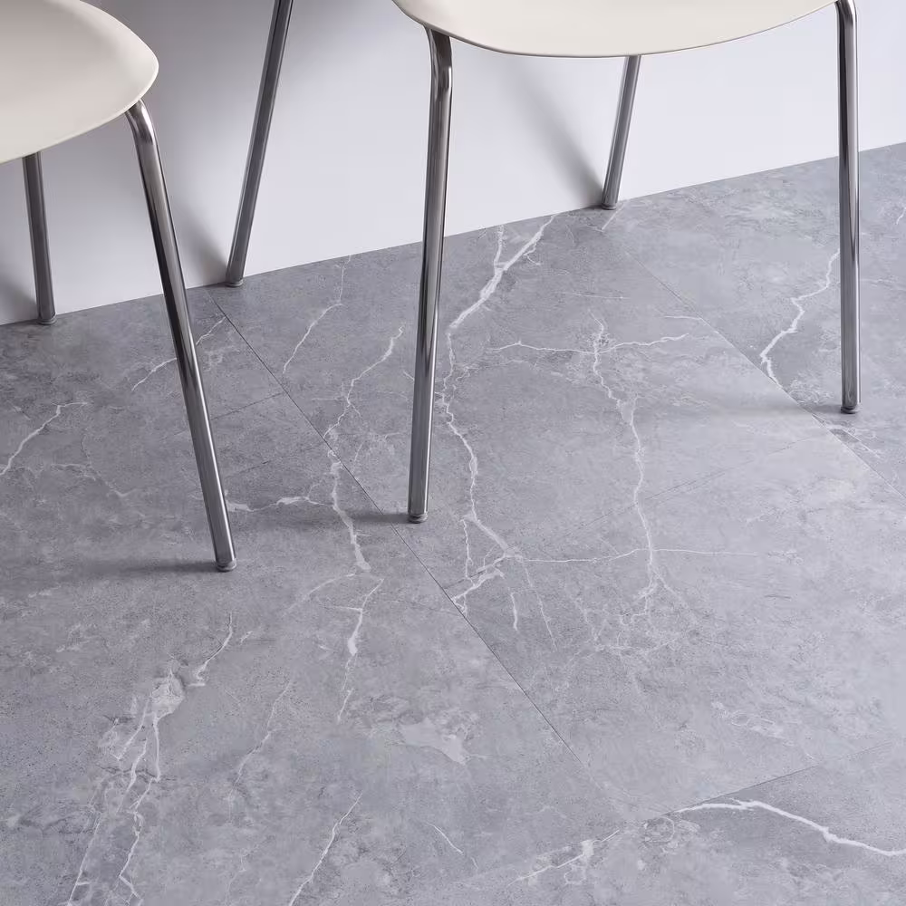 Ivy Hill Tile Duren Marbello Gray 28MIL x 18 in. x 36 in. Glue Down Luxury Vinyl Tile Flooring (1728 Sq. Ft./Pallet)