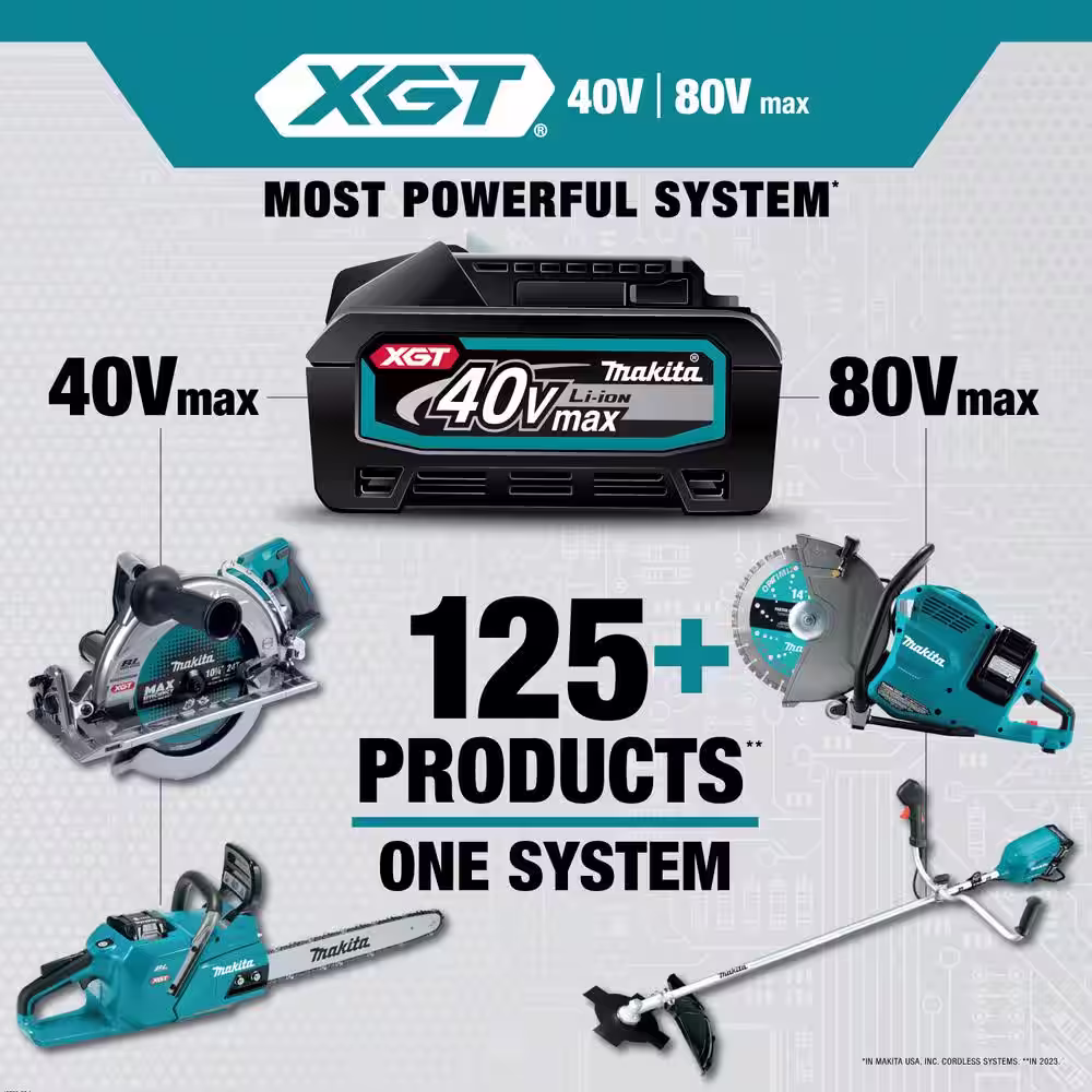 Makita 40V max XGT Brushless Cordless 2.1 Gallon Wet/Dry Dust Extractor/Vacuum (Tool Only)