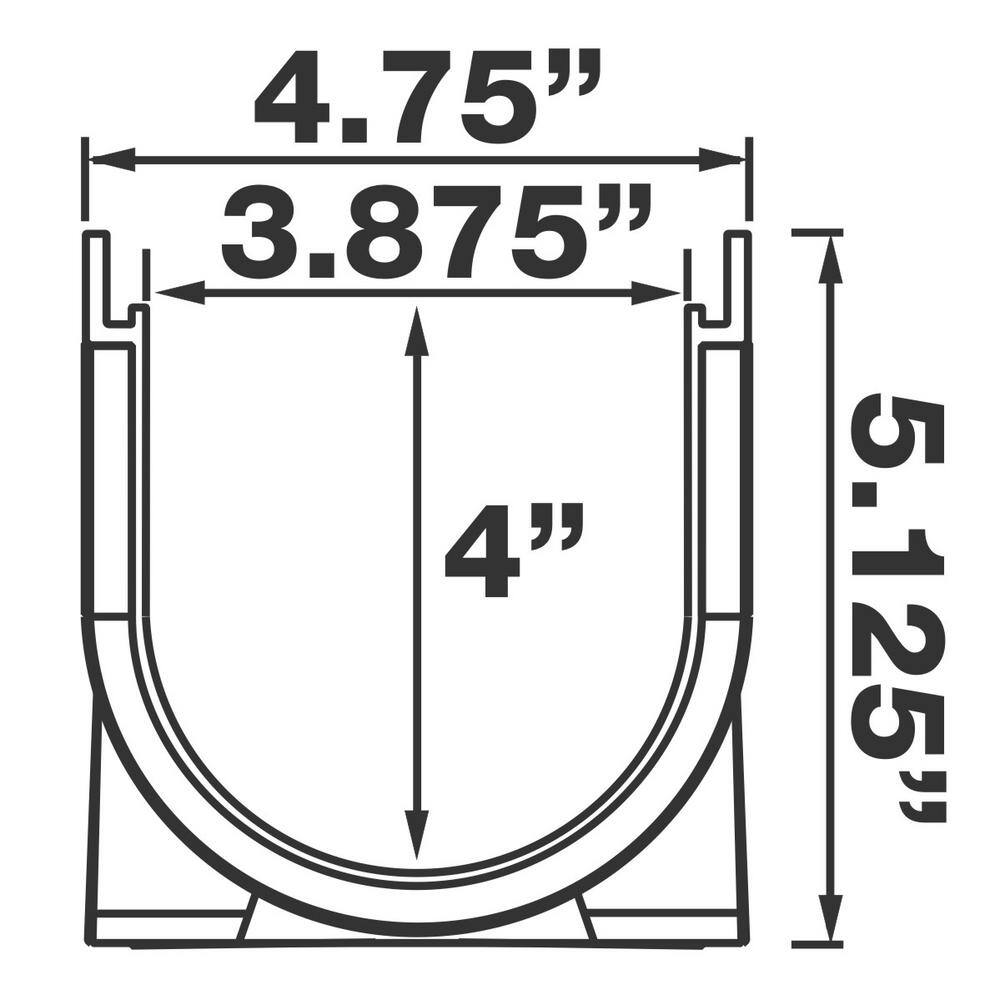 RELN Storm Drain Deep Series 5 in. W x 5.25 in. D x 39.4 in. L Channel Drain Kit with Stainless Steel Grate (6-Pack)