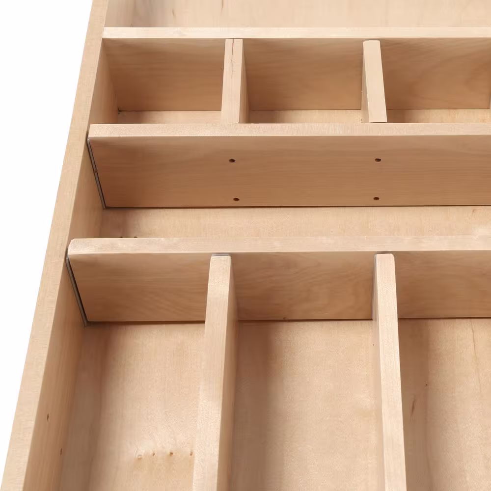 Rev-A-Shelf 2.5 in. H x 15.38 in. W x 19.12 in. D Large Adjustable Wood Drawer Organizer Kit