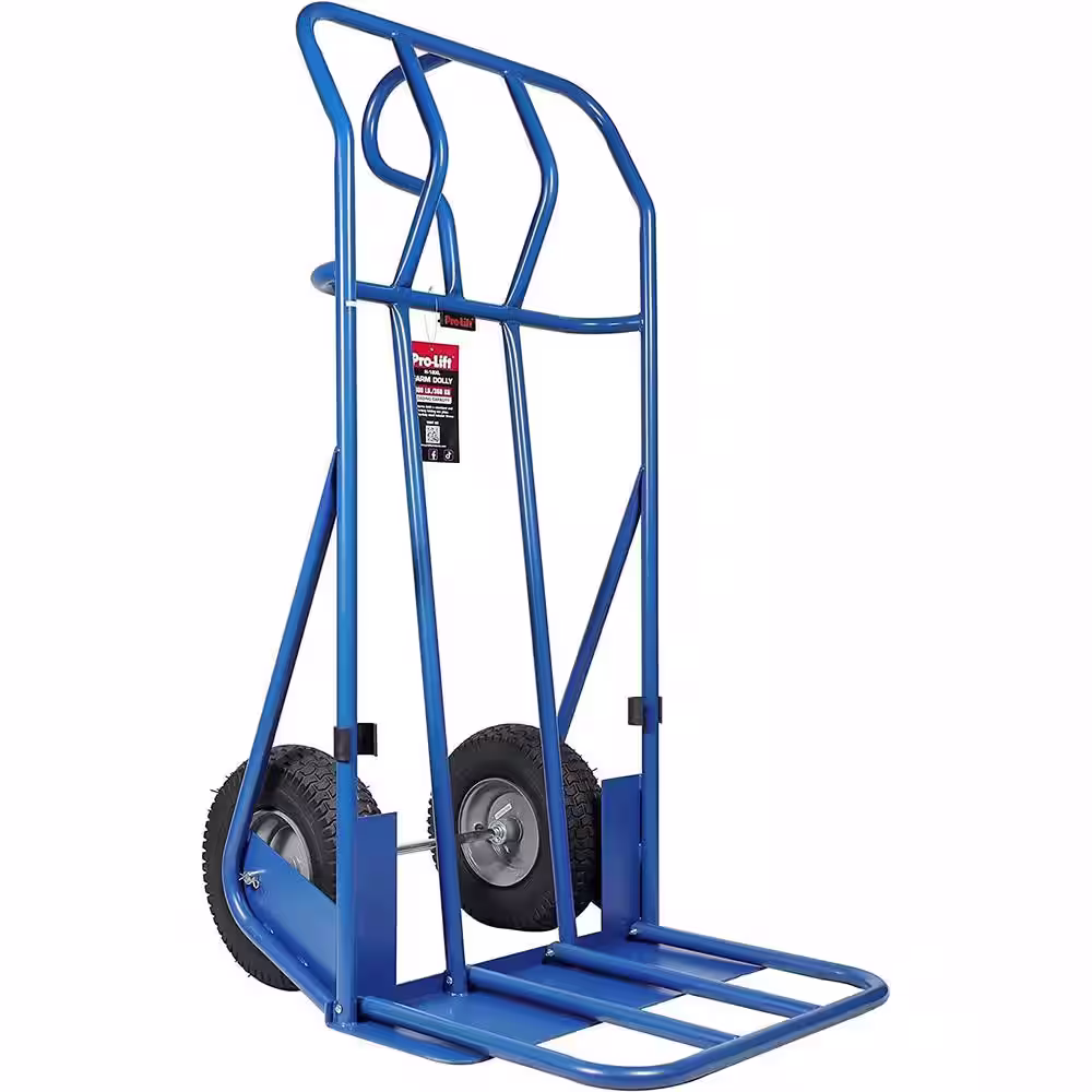 Pro-Lift 800 Lbs Capacity Steel Extra Wide Heavy Duty Hand Truck - Vertical Loop Handle with Pneumatic Wheels