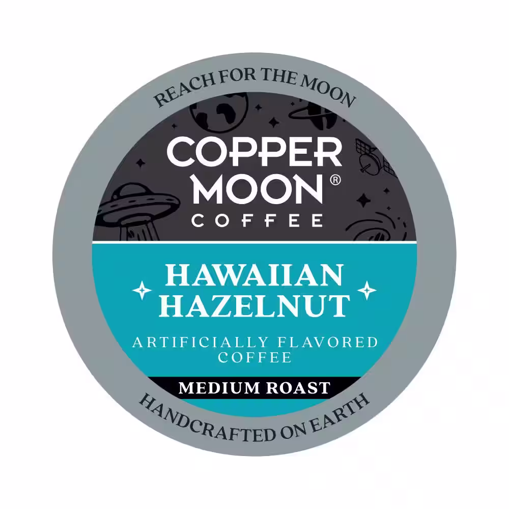 COPPER MOON Single Serve Coffee Pods for Keurig K-Cup Brewers, Medium Roast, Hawaiian Hazelnut Blend (72-Pack)