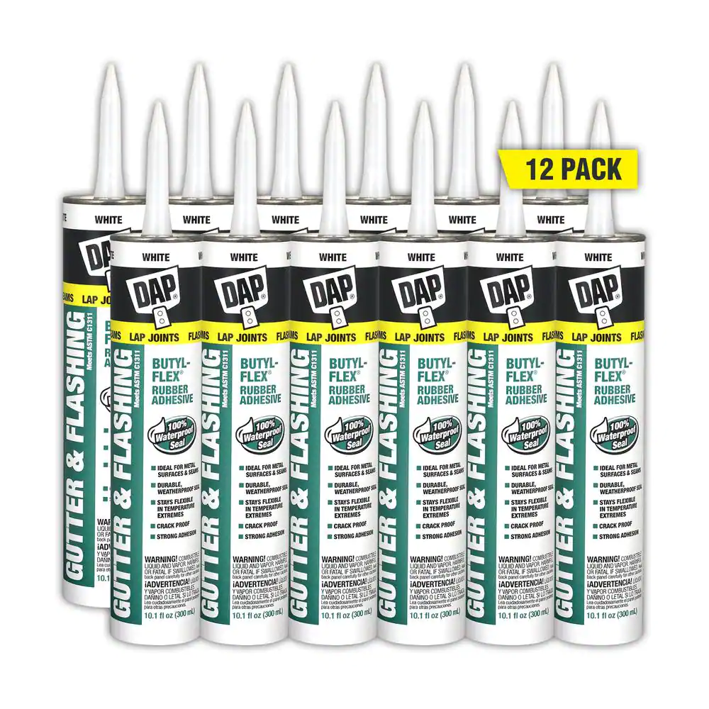 DAP Butyl-Flex 10.1 oz. White Gutter and Flashing Sealant (12-Pack)