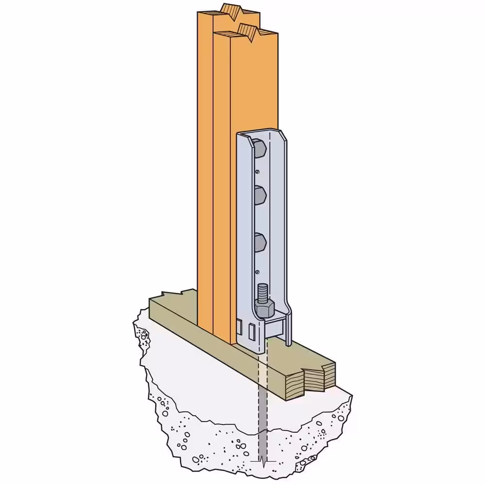 Simpson Strong-Tie HDB 14 in. Galvanized (G90) Bolted Holdown