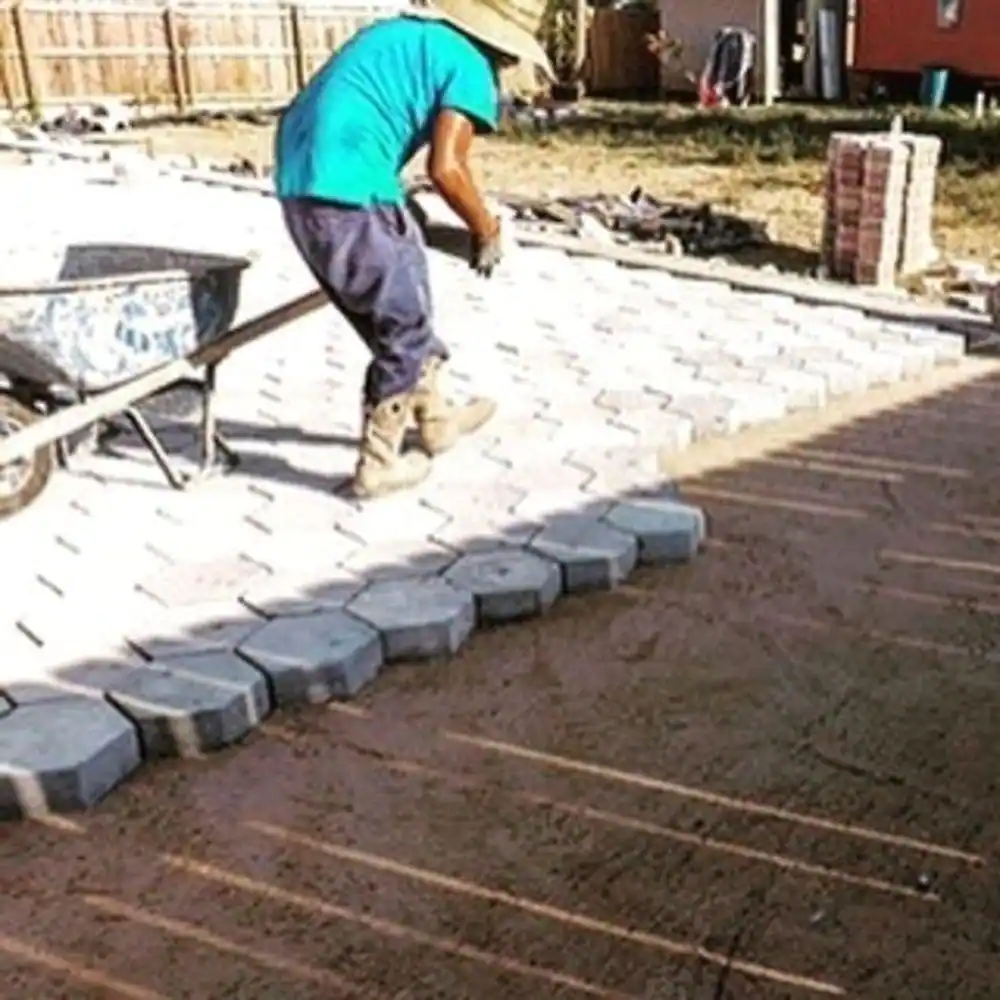 None 10.25 in. x 10.25 in. Hexagonal Concrete Pavers I (Pallet of 112)