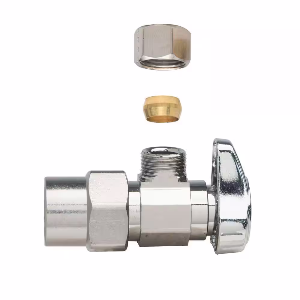 BrassCraft 1/2 in. CPVC Inlet x 3/8 in. Comp Outlet 1/4-Turn Angle Valve