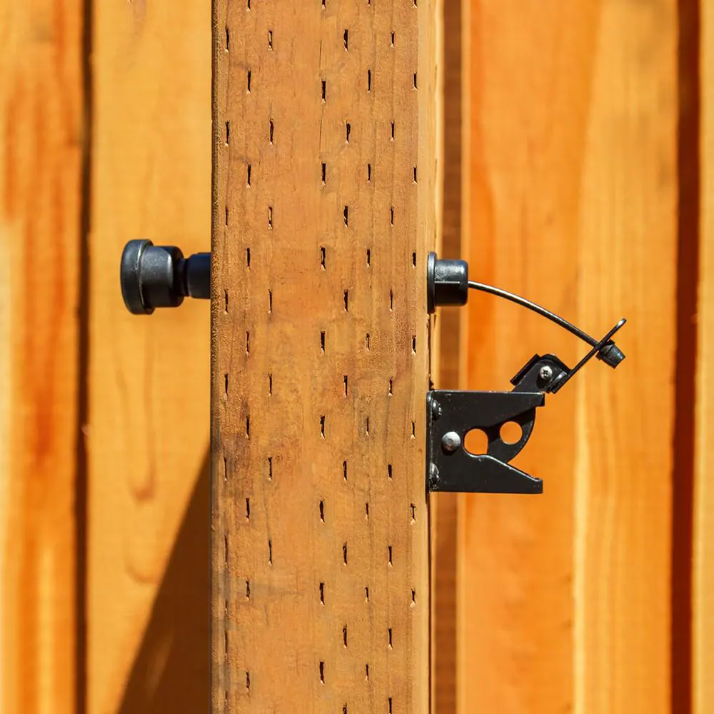 None Black Plastic Gate Latch Pull