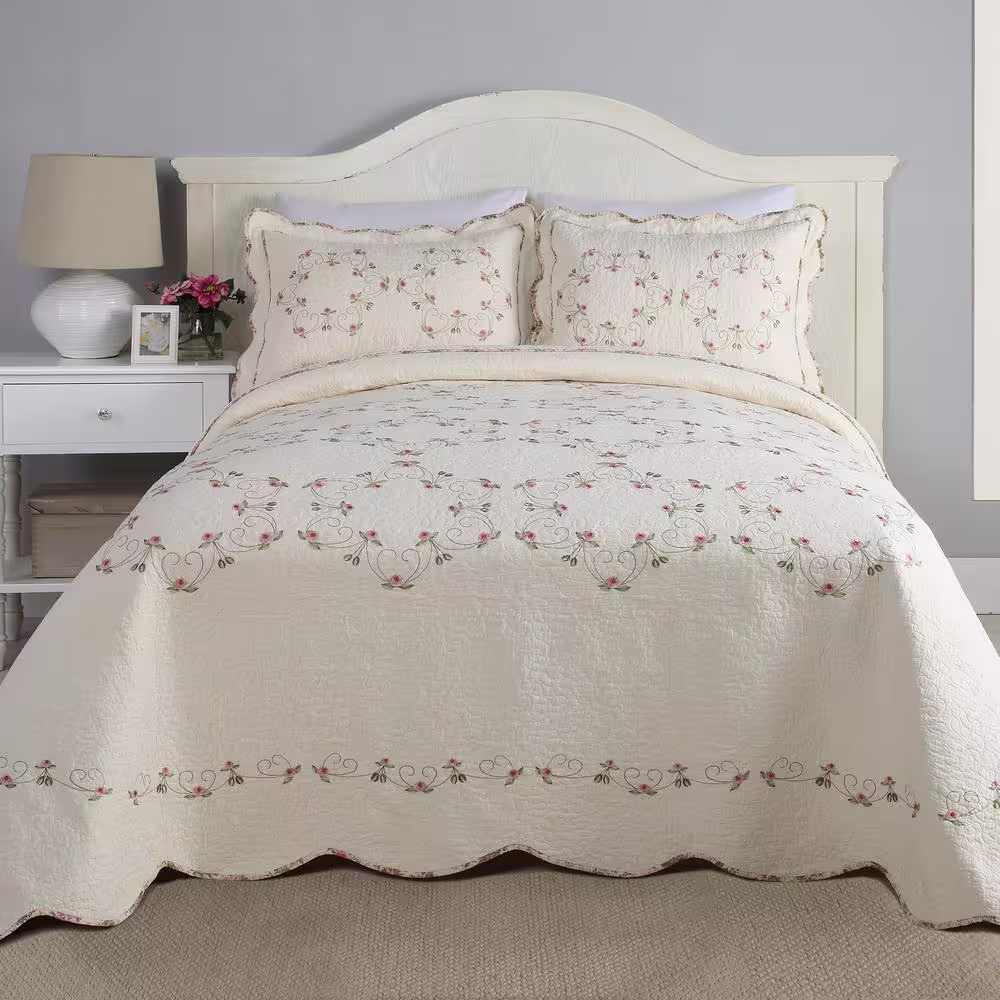 Modern Heirloom Modern Heirloom Felisa Multi-Colored King Embroidered Cotton Pillow Sham